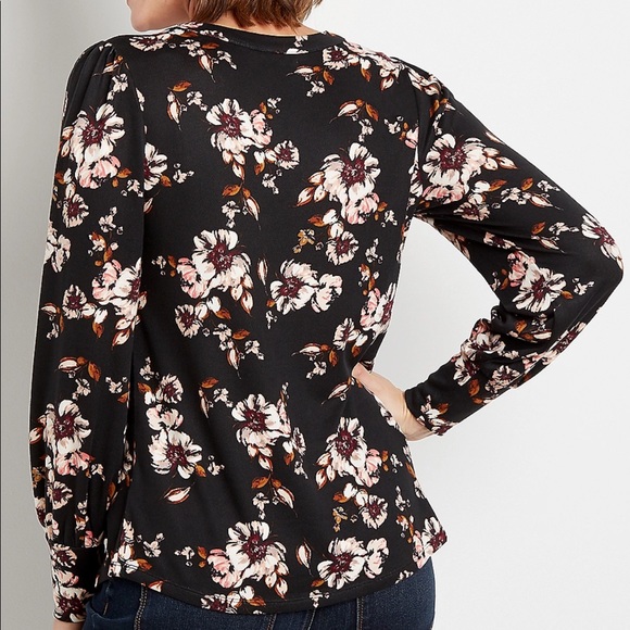 SMALL Cozy Floral Long Lantern Sleeve - Picture 5 of 14